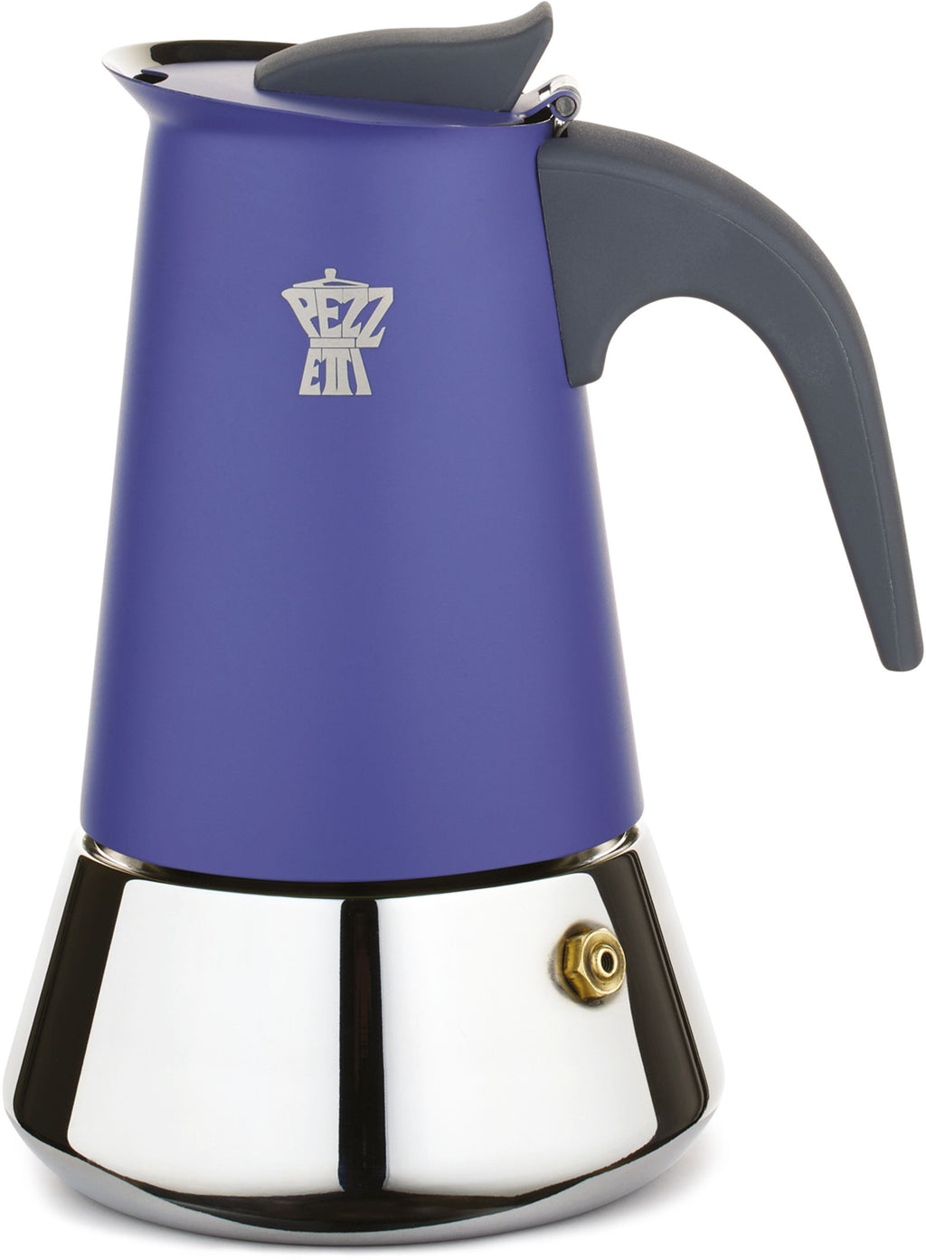 PEZZETTI Italian Coffee Maker - STEELEXPRESS - Stainless steel - 2 cups - Indigo Blue