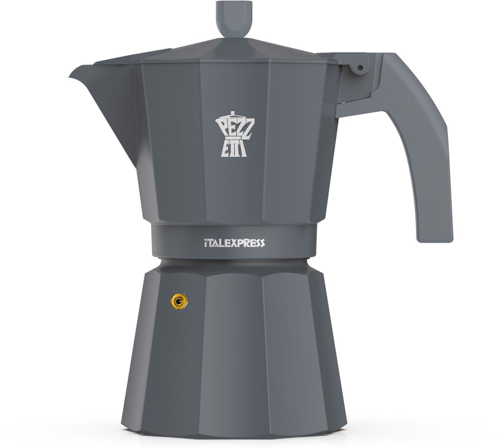 PEZZETTI Italian Coffee Maker - ITALEXPRESS - Aluminum - 6 Cups - Blue