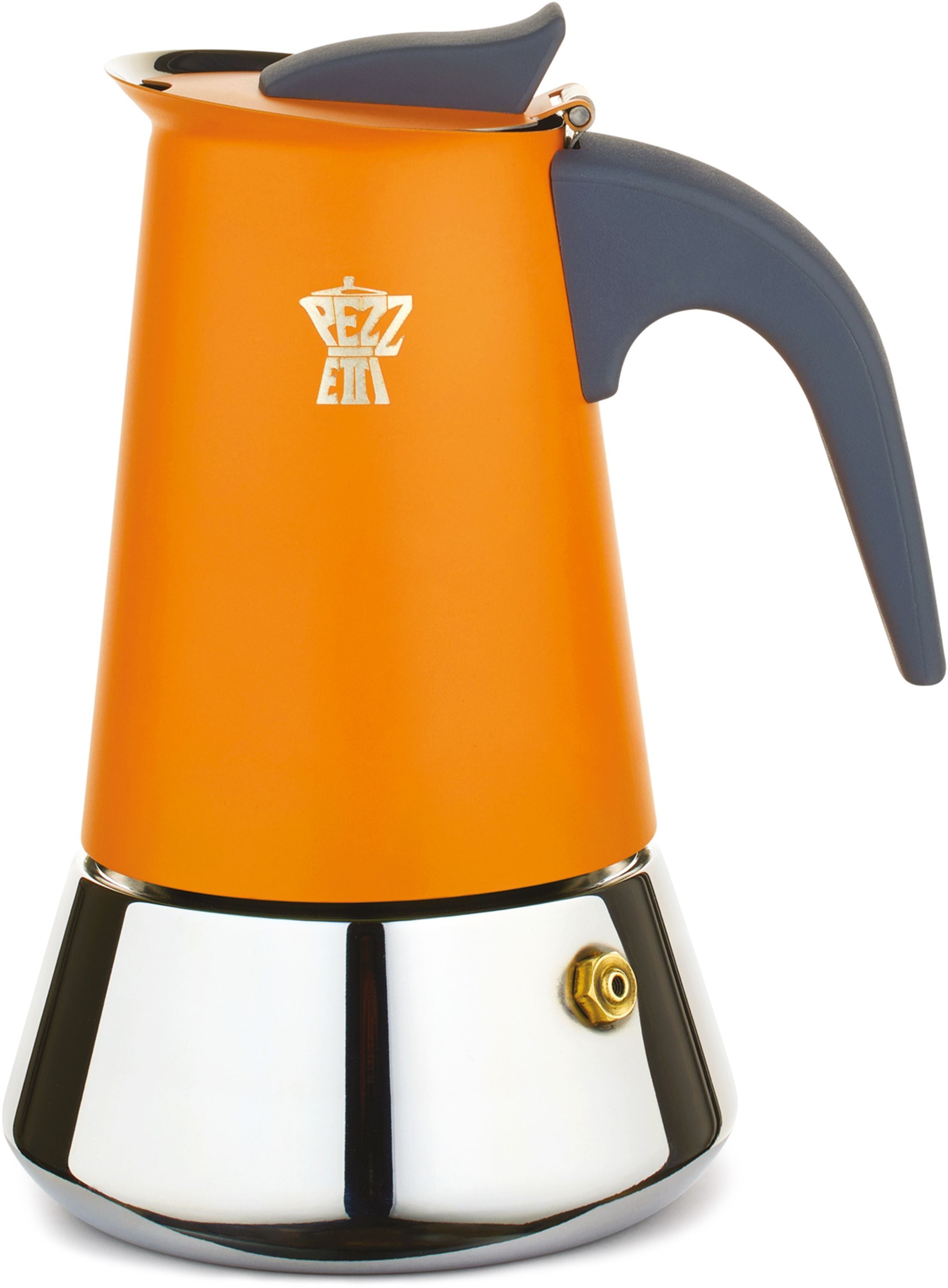 Pezzetti Coffee Maker - STEELEXPRESS - 4 Cups - Orange