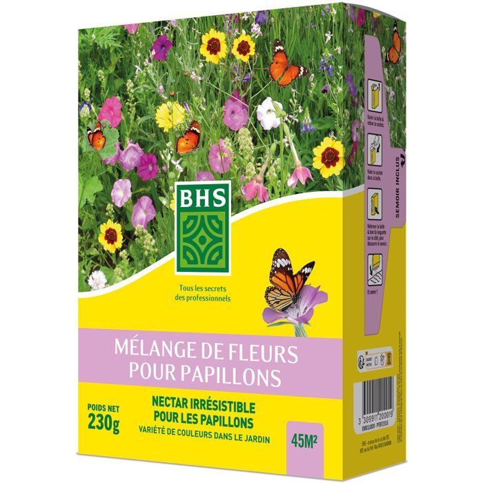 BHS Butterfly Flower Mix - 230 g - 39 Annual and Perennial Varieties