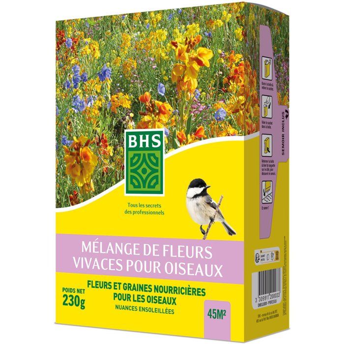 BHS Perennial Flower Mix for Birds - 230 g - 18 Perennial Varieties