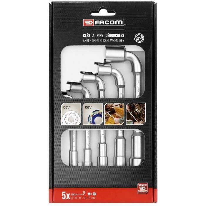 Box of 5 Pipes with 12-Sided and 6-Sided Profiles - Facom - 76.j5pb