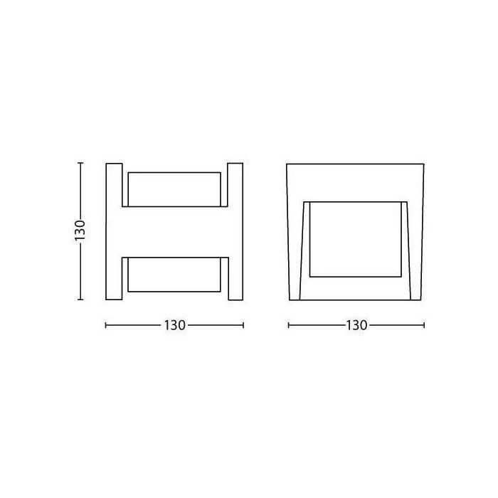 PHILIPS Arbor Outdoor Wall Lamp 2x4.5W 230V - Anthracite