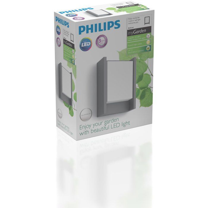 PHILIPS Arbor Outdoor Wall Light 1x6W 230V - Anthracite