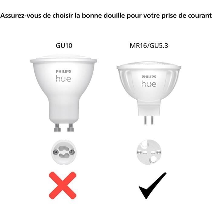 Philips Hue MR16 Smart Lamp, White and Color Ambiance, Compatible