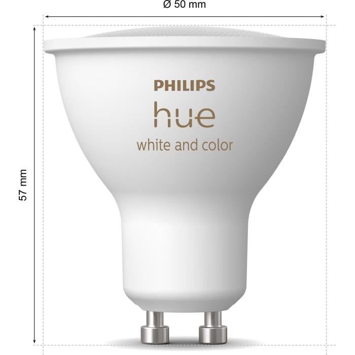 Philips Hue White+Color Ambiance GU10 LED Bulb - Adjustable Brightness