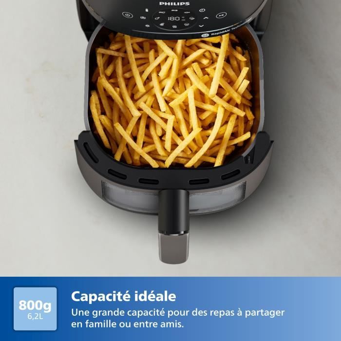 Philips NA230/00 Air Fryer - Series 2000 - 6.2 L Capacity - 1500W - Black