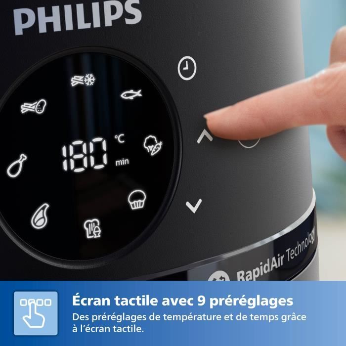 Philips NA230/00 Air Fryer - Series 2000 - 6.2 L Capacity - 1500W - Black