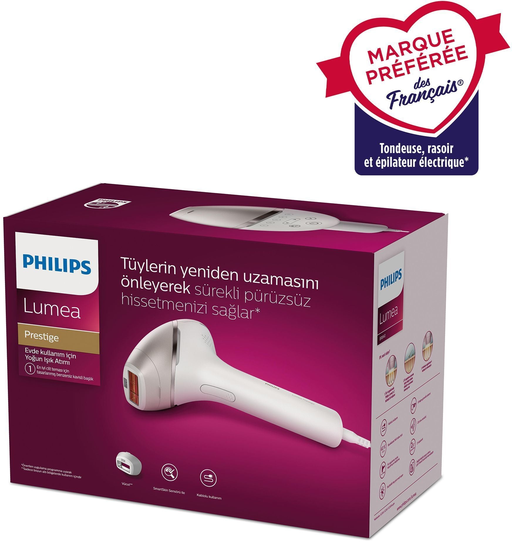Philips IPL & Laser Hair Removal Device - BRI940/00 - White/Grey