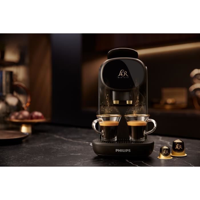 Philips L'Or Barista Dual Capsule Coffee Machine - LM9012/65 - Black + 50 Capsules Included