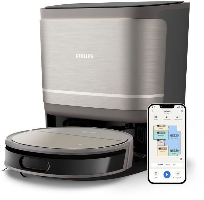 PHILIPS XU9100/10 Robot Vacuum Cleaner - 8000 Pa - 280 min - Metal - 9000 Series