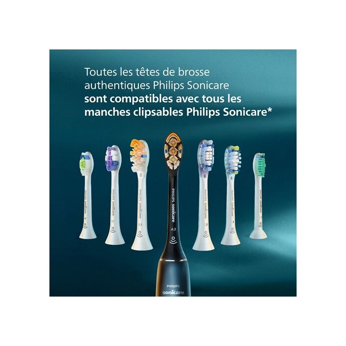 PHILIPS Brush Heads Pack of 4 - HX9054/88 - G3 Black