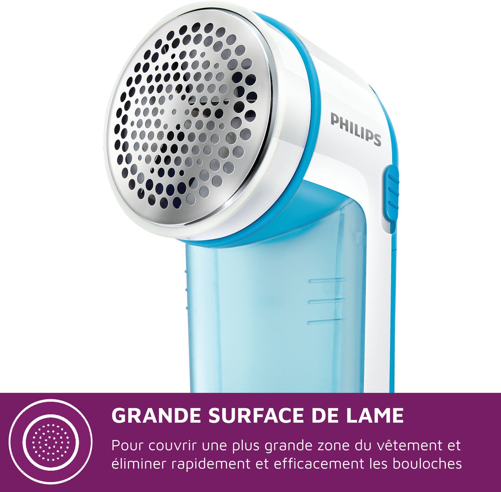 PHILIPS Lint Remover - GC026/00 - 3 Blades - Battery Operated - Blue/White