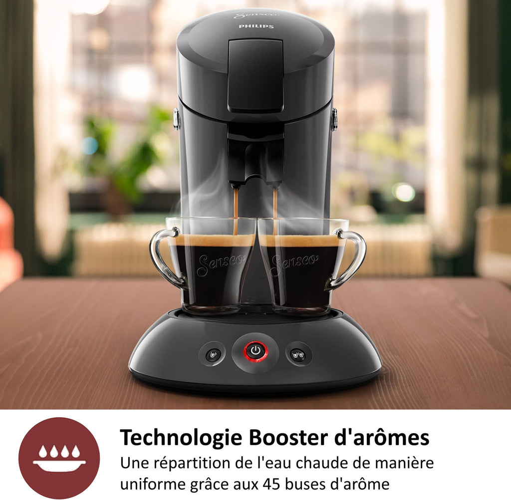 PHILIPS Pod Coffee Maker - SENSEO - CSA210/61 - Original Plus - Intense Black