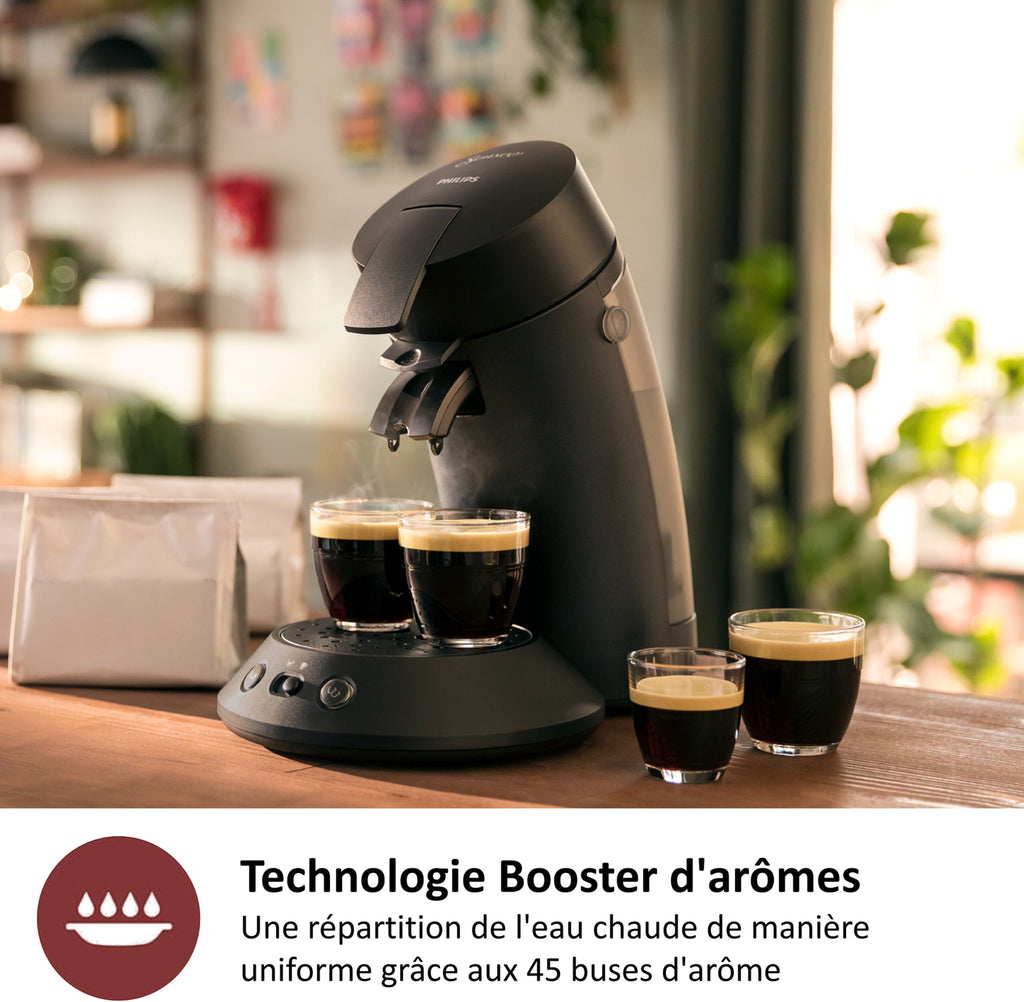 PHILIPS Pod Coffee Maker - SENSEO - CSA210/61 - Original Plus - Intense Black