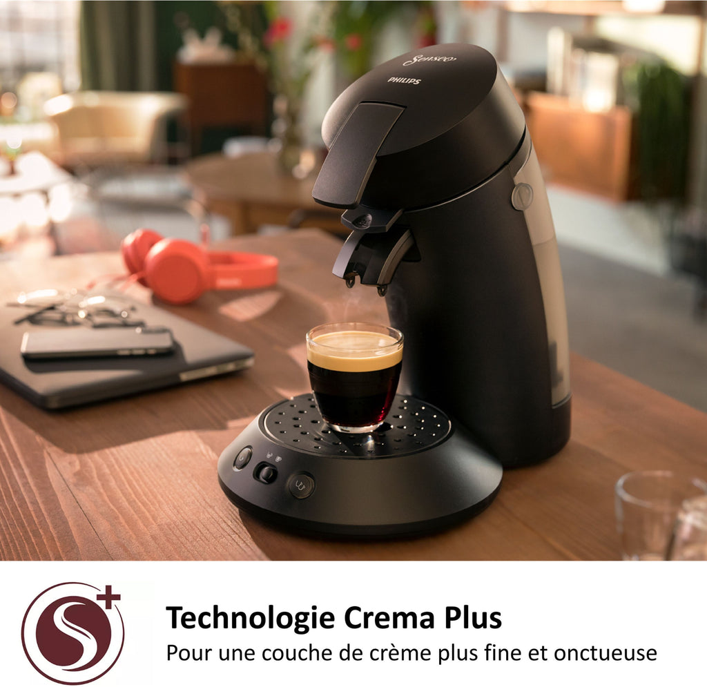 PHILIPS Pod Coffee Maker - SENSEO - CSA210/61 - Original Plus - Intense Black