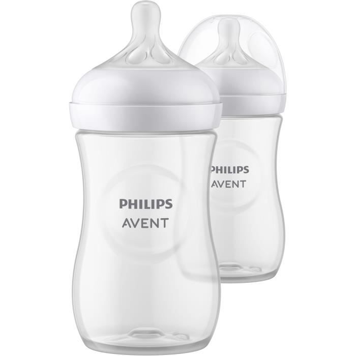 PHILIPS AVENT Pack of 2 Baby Bottles - Natural 3.0 - Anti-Colic - 260 ml - AirFree