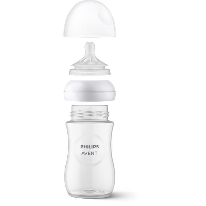 PHILIPS AVENT Pack of 2 Baby Bottles - Natural 3.0 - Anti-Colic - 260 ml - AirFree