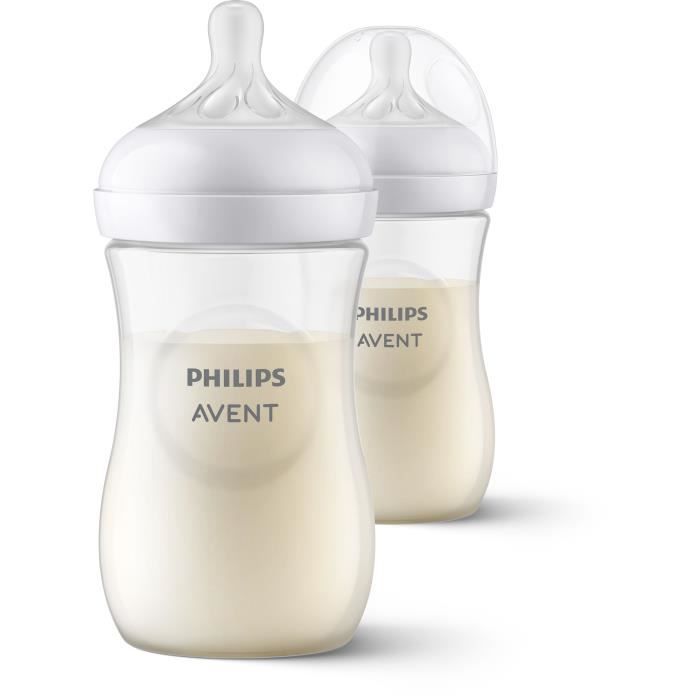 PHILIPS AVENT Pack of 2 Baby Bottles - Natural 3.0 - Anti-Colic - 260 ml - AirFree