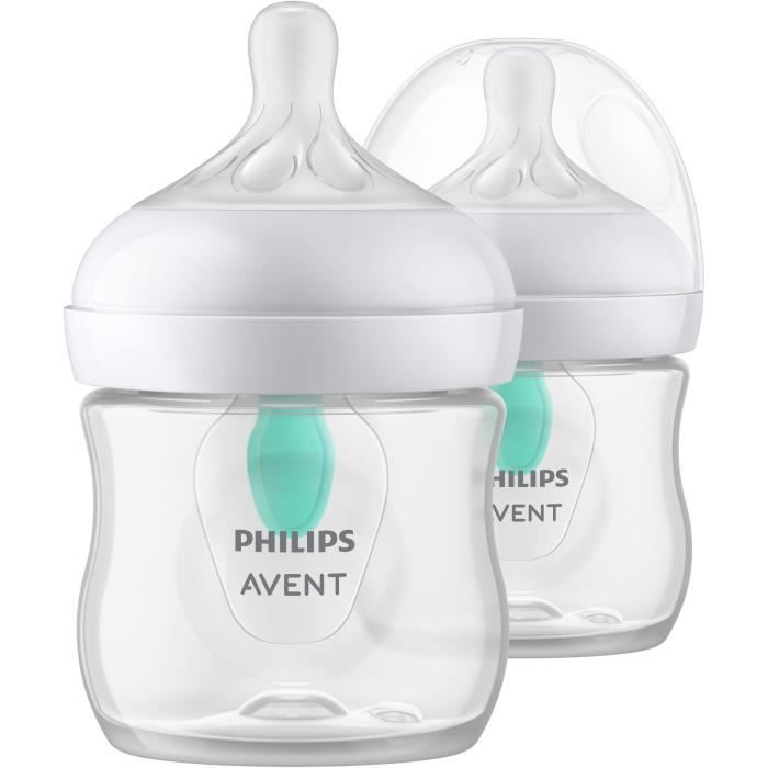 PHILIPS AVENT Pack of 2 Baby Bottles - Natural 3.0 - Anti-Colic - 125 ml - AirFree