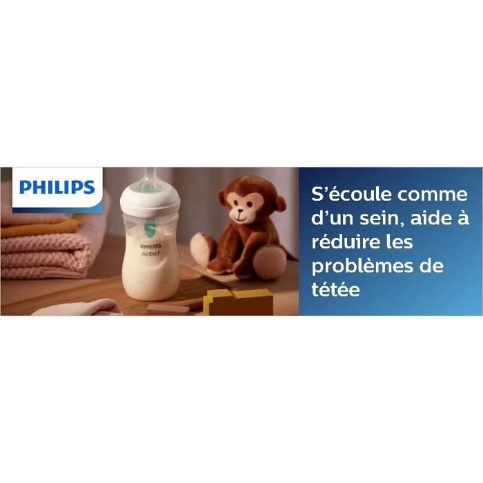 PHILIPS AVENT Pack of 2 Baby Bottles - Natural 3.0 - Anti-Colic - 125 ml - AirFree