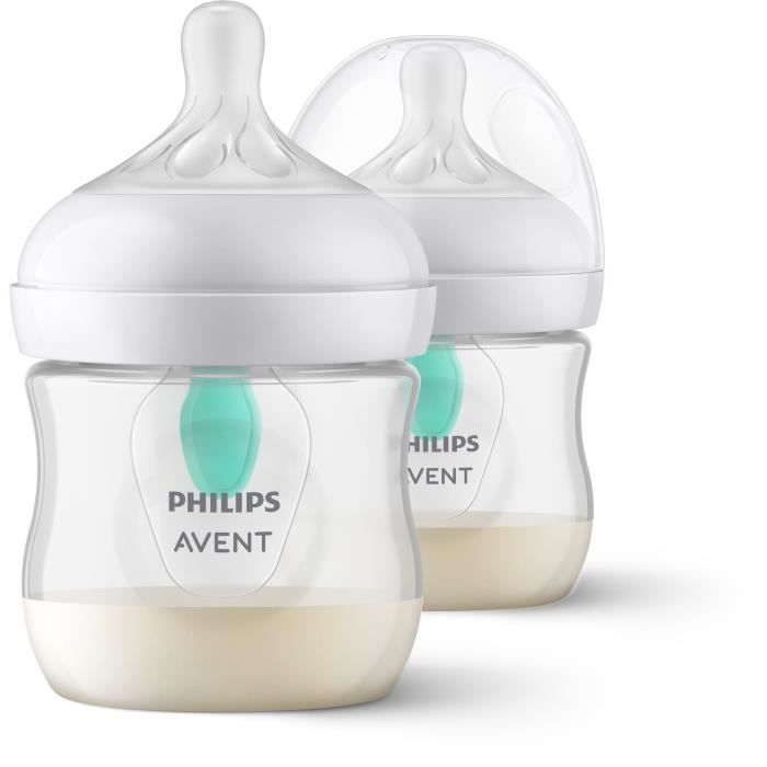 PHILIPS AVENT Pack of 2 Baby Bottles - Natural 3.0 - Anti-Colic - 125 ml - AirFree