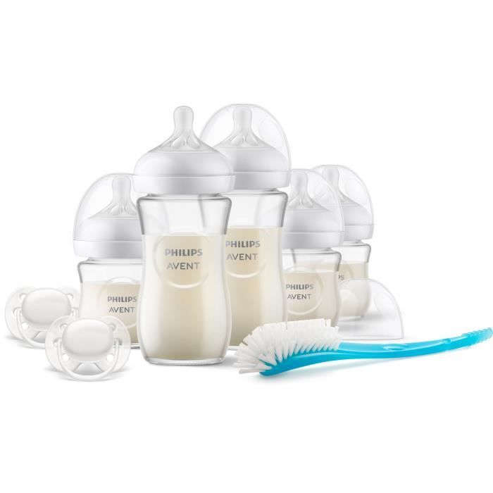 Philips Avent Natural Glass 3.0 Newborn Kit 3 x 120 ml + 2 x 240 ml Bottles