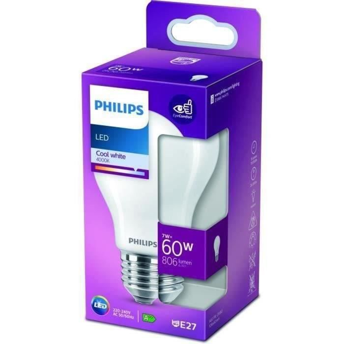 PHILIPS Non-Dimmable LED Bulb - E27 - 60W - Cool White
