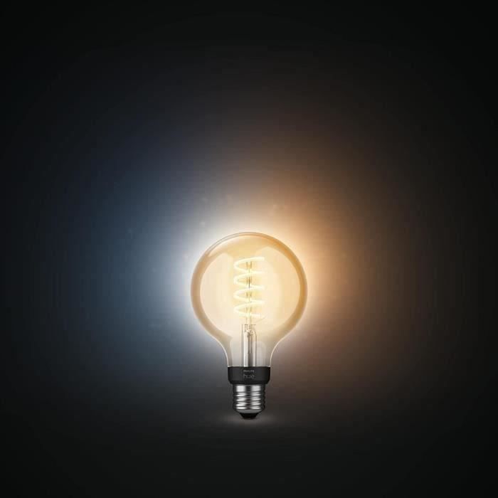 Philips Hue White Ambiance E27 Filament G93 Globe Smart LED Bulb - Bluetooth - Works with Alexa, Google and HomeKit