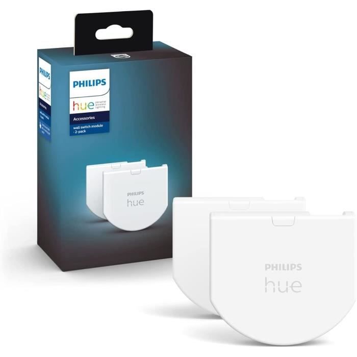 Philips Hue Wall Switch Module - Pack of 2 - White - Alexa Compatible