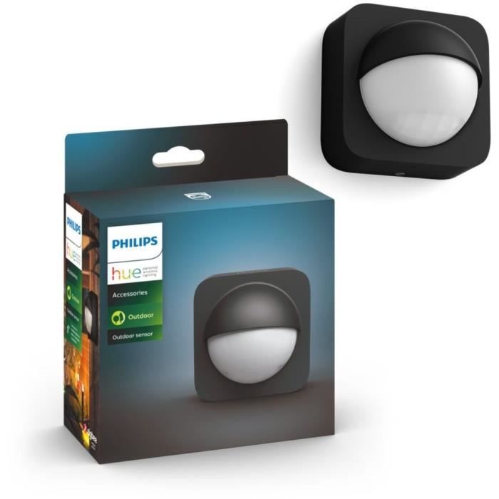 Philips Hue Outdoor Motion Detector - Black - Alexa - 160° Detection Angle