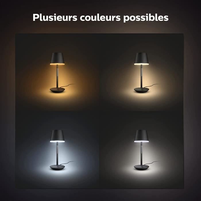 Philips Hue Belle Portable Table Lamp - Bluetooth Compatible - White