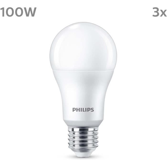 PHILIPS LED Bulb - 100W - A67 E27 - Cool White - Non-Dimmable - Pack of 3