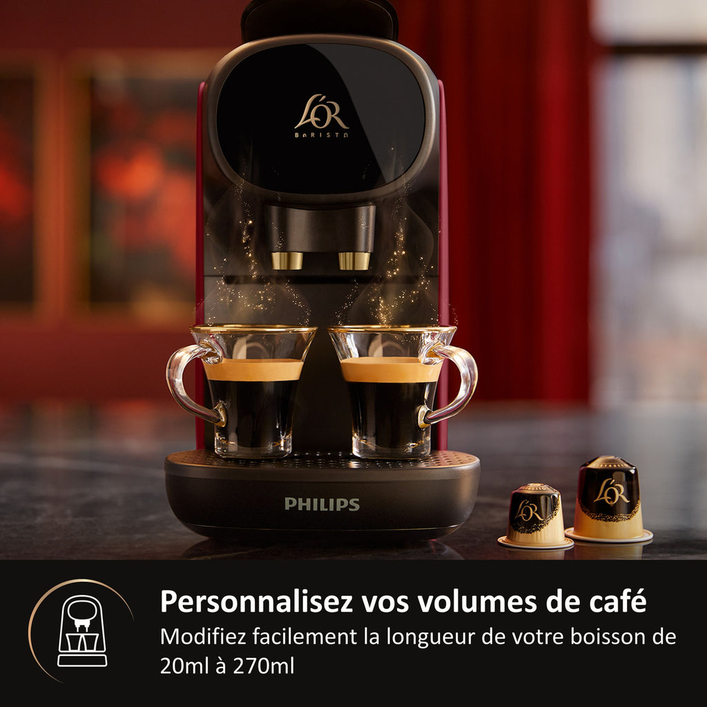 PHILIPS L'OR BARISTA Capsule Coffee Machine - LM9012/50 - Sublime - Red