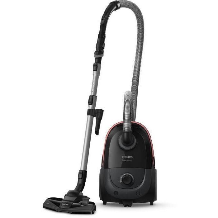 PHILIPS XD5123/10 Bagged Vacuum Cleaner - 5000 Series - 900W - 77dB - Deep Black