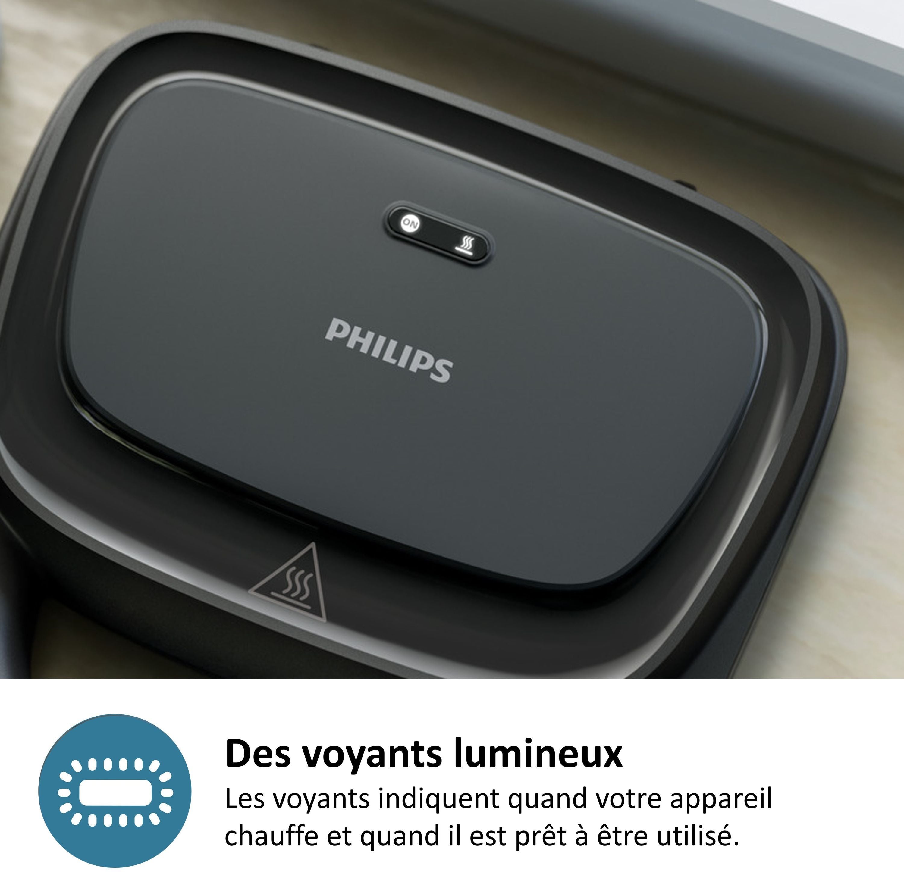 PHILIPS Croque Monsieur Maker - 750W - Black - HD2331/90 - 3000 Series