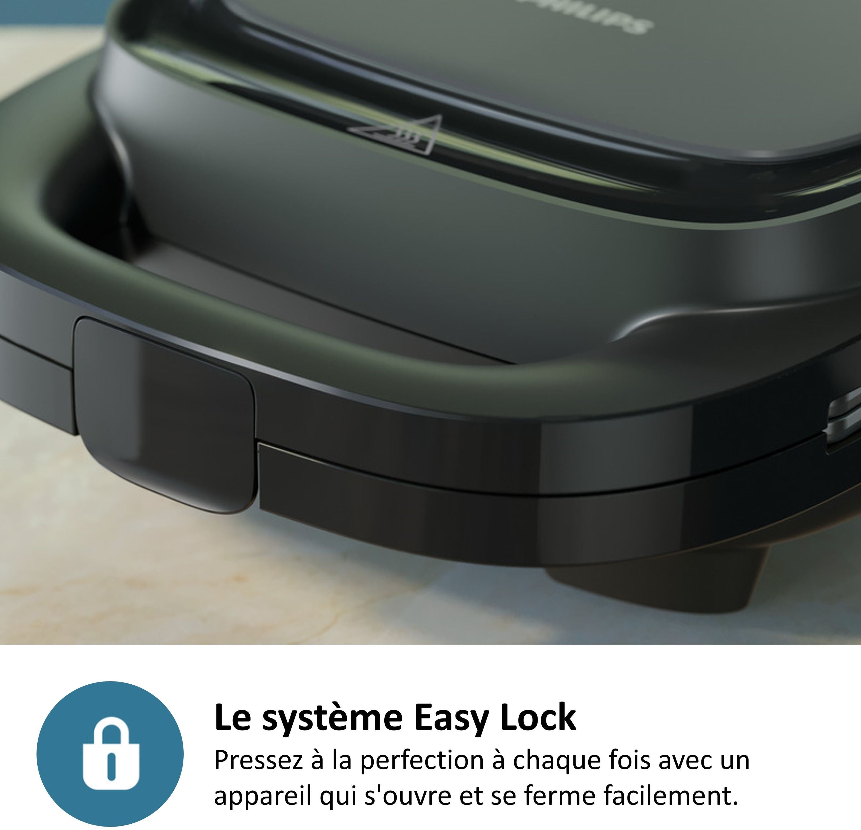 PHILIPS Croque Monsieur Maker - 750W - Black - HD2331/90 - 3000 Series