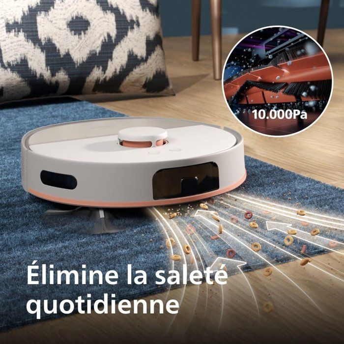 PHILIPS Robot Vacuum Cleaner and Mop - 5000 Series - 10,000 Pa - Docking Station - XU5100/20 - Beige