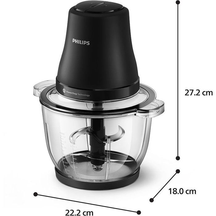 PHILIPS Electric Meat Grinder - HR1502/00 - 500W - 2 L - Black