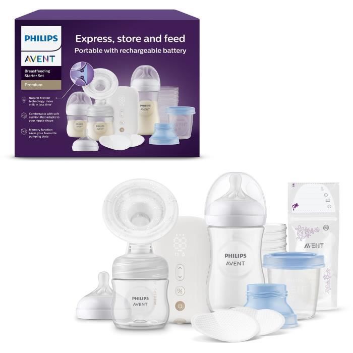 Kit tire-lait électrique - PHILIPS - Rechargeable - Simple - Natural Motion