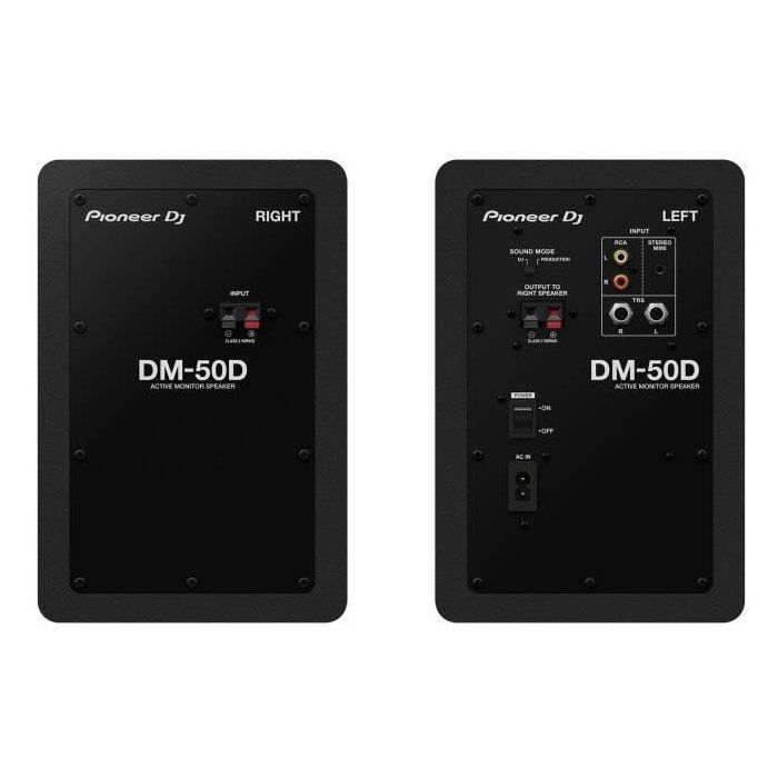PIONEER DJ Studio Monitors - DM-50D - 2x25W - Bass Reflex - Black