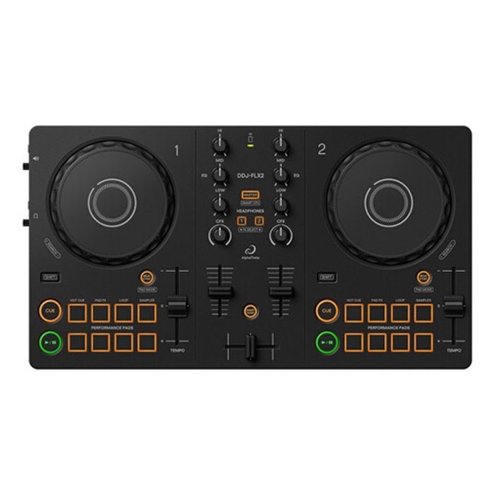 Pioneer DJ DDJ-FLX2 Mixer, USB-C Connectivity, Lightweight 1.2 kg, Smart Features