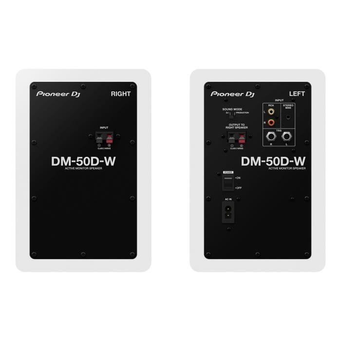 PIONEER DJ Pair of DM-50D-W Monitors - Bass Reflex - 2x25W - White