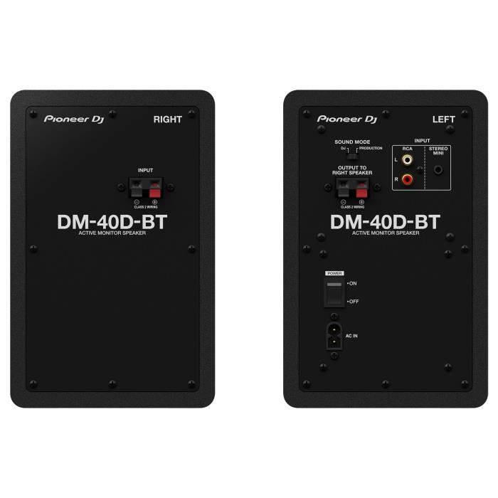PIONEER DJ Pair of DM-40D-BT Monitors - Bluetooth - Bass Reflex - 2x19W - Black