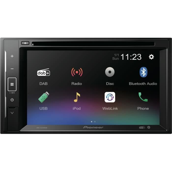 Pioneer AVH-A240DAB Multimedia Car Radio - 6.2" Touchscreen - 2DIN - DVD - DAB - USB