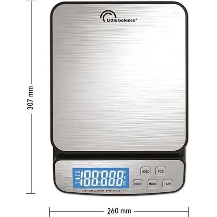 LITTLE BALANCE Postal Scale - Pro 30.1 - 30 kg Capacity - Stainless Steel