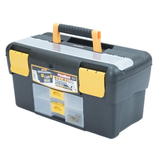 Plastiken Toolbox - 81042_BLACK - 42 cm - Titanium - Plastic