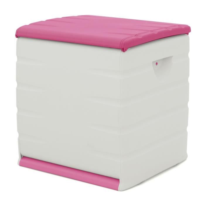 PLASTIKEN Space Saver Storage Chest with Wheels - 190 L - Fuchsia Colour