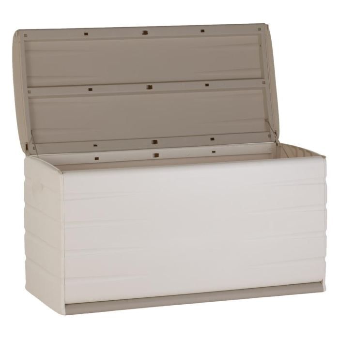 PLASTIKEN 350 L Indoor/Outdoor Storage Box - Lockable with Wheels - Beige