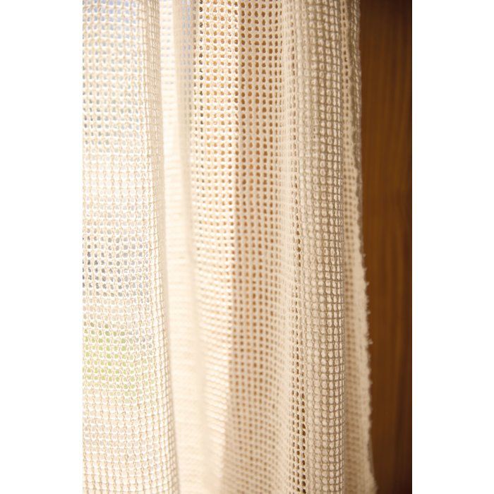 Ecru Woven Marseilles Curtain - 225 x 140 cm - TOISON D'OR